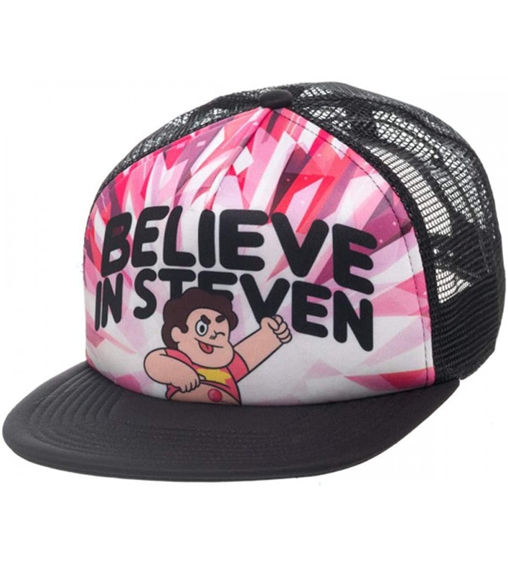 Baseball Caps Steven Universe "Believe in Steven" Trucker Hat- Black- One Size - C912017EESR $21.04