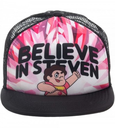 Baseball Caps Steven Universe "Believe in Steven" Trucker Hat- Black- One Size - C912017EESR $21.04