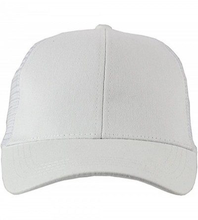 Baseball Caps Ponytail Cap Messy Trucker Adjustable Visor Baseball Cap Hat Unisex - Black White 2pack - CU18DYM0WUR $13.76