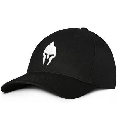 Baseball Caps Spartan Warrior Molon Labe Military Baseball Hat - Black/White - CT12JA7BKNZ $43.85