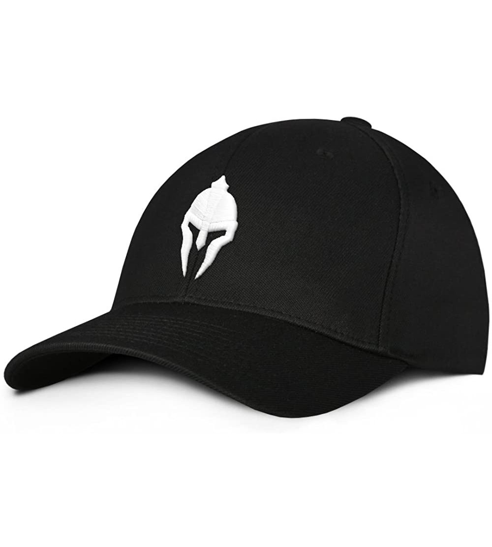 Baseball Caps Spartan Warrior Molon Labe Military Baseball Hat - Black/White - CT12JA7BKNZ $23.70