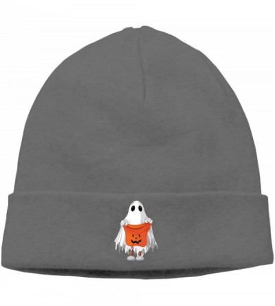 Skullies & Beanies Unisex Thick Oversized Cable Knitted Fleece Lined Beanie Hat with Hair Tie - Child in Ghost Costume5 - CW1...