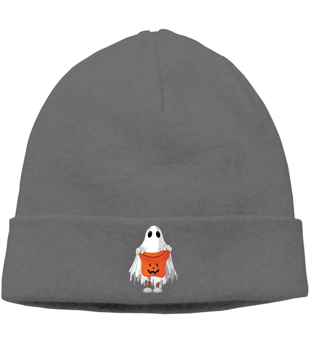 Skullies & Beanies Unisex Thick Oversized Cable Knitted Fleece Lined Beanie Hat with Hair Tie - Child in Ghost Costume5 - CW1...