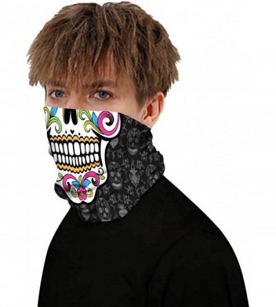 Balaclavas Face Bandana Ear Loops Face Rave Balaclava Scarf Neck Gaiters for Dust Wind UV Sun Motorcycle Mask Men and Women -...