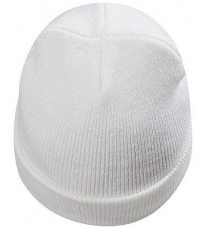 Skullies & Beanies 5 LED Knit Flash Light Beanie Hat Cap for Night Fishing Camping Handyman Working - White - CV12O4MLDFS $7.90
