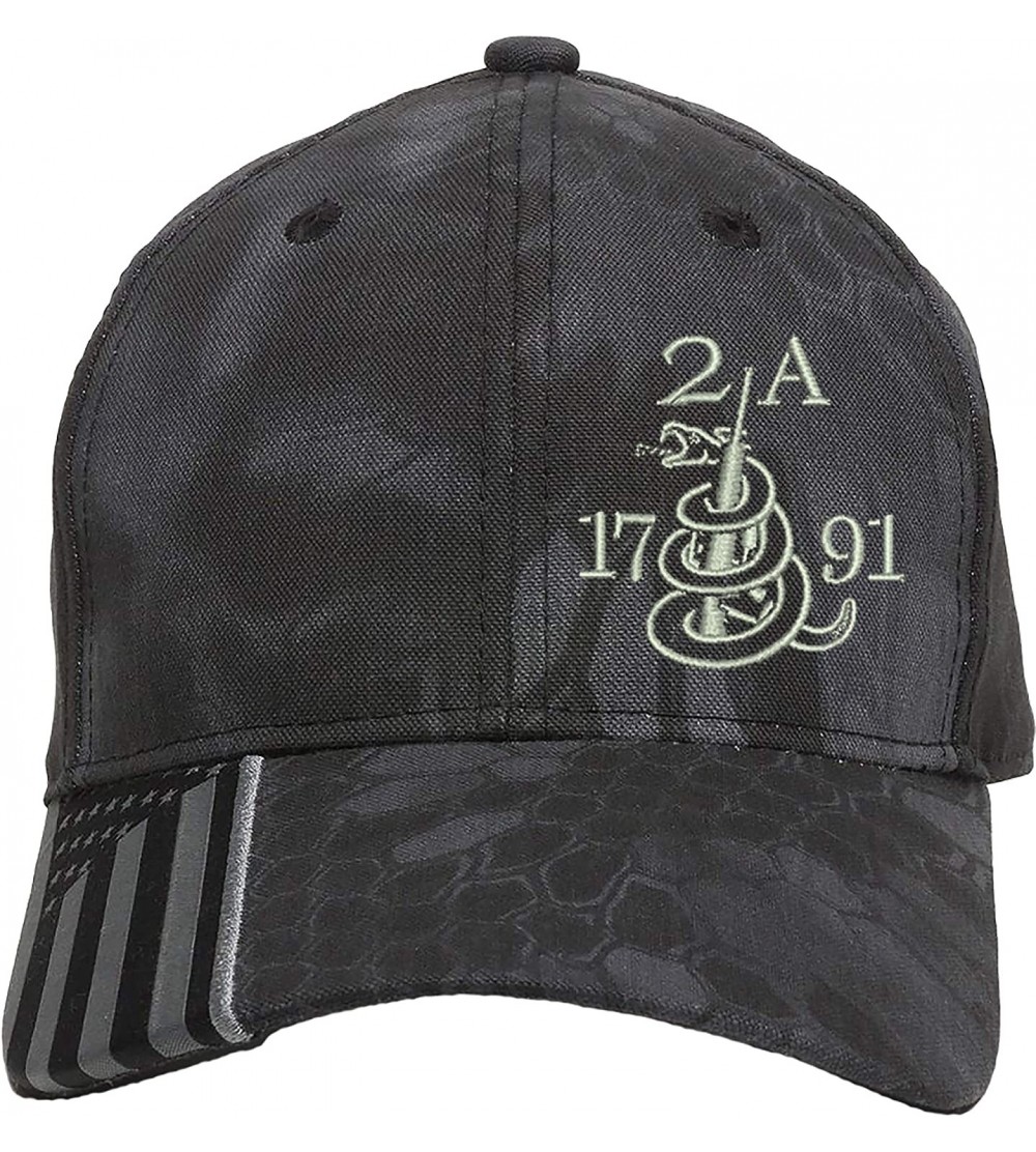 Baseball Caps Gun Snake 2A 1791 AR15 Guns Right Freedom Embroidered One Size Fits All Structured Hats - CG1950KMOS5 $18.16