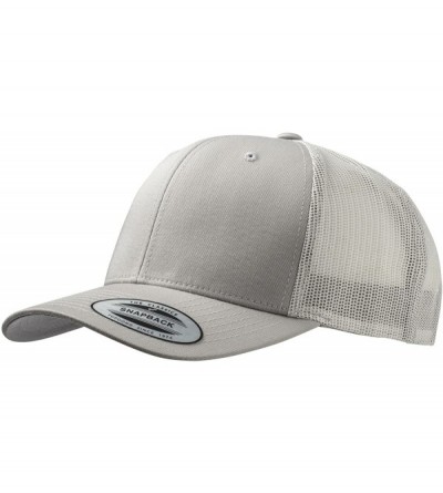 Baseball Caps Flexfit Retro Snapback Trucker Cap - Silver - CY18877AQUE $22.74