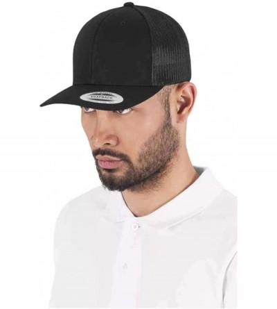 Baseball Caps Flexfit Retro Snapback Trucker Cap - Silver - CY18877AQUE $10.45