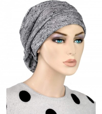 Skullies & Beanies Women's Two Way Chemo Cap - Salt and Pepper - C7126SJXY3D $18.93