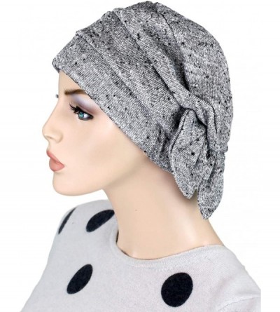 Skullies & Beanies Women's Two Way Chemo Cap - Salt and Pepper - C7126SJXY3D $18.93