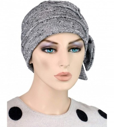 Skullies & Beanies Women's Two Way Chemo Cap - Salt and Pepper - C7126SJXY3D $18.93