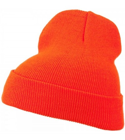 Skullies & Beanies Super Stretch Knit Watch Cap Beanie - Orange - CT11LUGUW5X $10.10