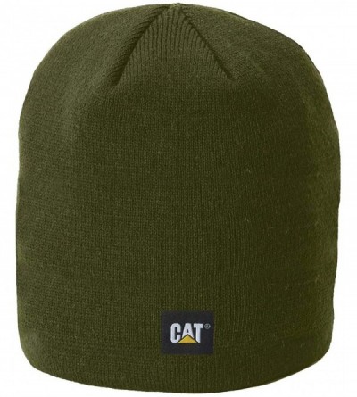 Skullies & Beanies Men's Logo Knit Cap - Army Moss - C912LUZEIYJ $15.49