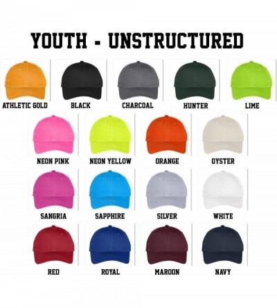 Baseball Caps Custom Embroidered Youth Hat - ADD Text - Personalized Monogrammed Cap - Royal - C318E5MYEIC $15.77