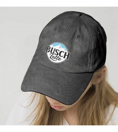 Baseball Caps Hip Hop Baseball Cap-Busch-Light-Busch-Latte-Beer Contrast Flat Bill Brim Sun Hat Red - Black - CX18UMLT7O5 $15.93