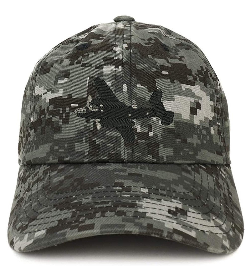 Baseball Caps Warbirds Plane Embroidered Unstructured Cotton Dad Hat - Digital Night Camo - CY18S4H2MHT $22.28