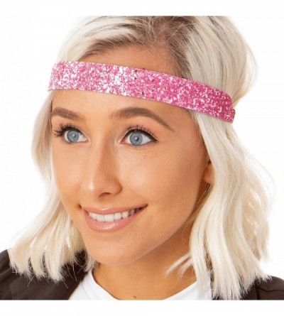 Headbands Women's Adjustable NO SLIP Bling Glitter Wide Cute Headbands Gift Packs (Wide Seafoam/Gunmetal/L. Pink 3pk) - CF12F...