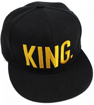 Skullies & Beanies King and Queen Snapback Pair Fashion Embroidered Snapback Caps Hip-Hop Hats - Style 2 - C717WXRNHGR $12.05