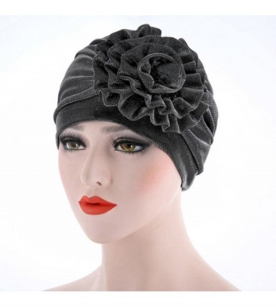 Skullies & Beanies Muslim Stretch Turban Hat Chemo Cap Hair Loss Head Scarf Wrap Hijab Cap - Khaki - CI18CQXGRA6 $6.91