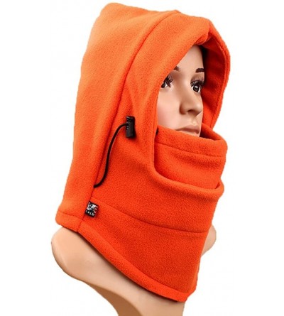 Balaclavas Ascetic Tour Balaclava Hat Winter Warmer Full Face Hat Wind Proof Neck - Orange - CX1274VQCVF $14.58