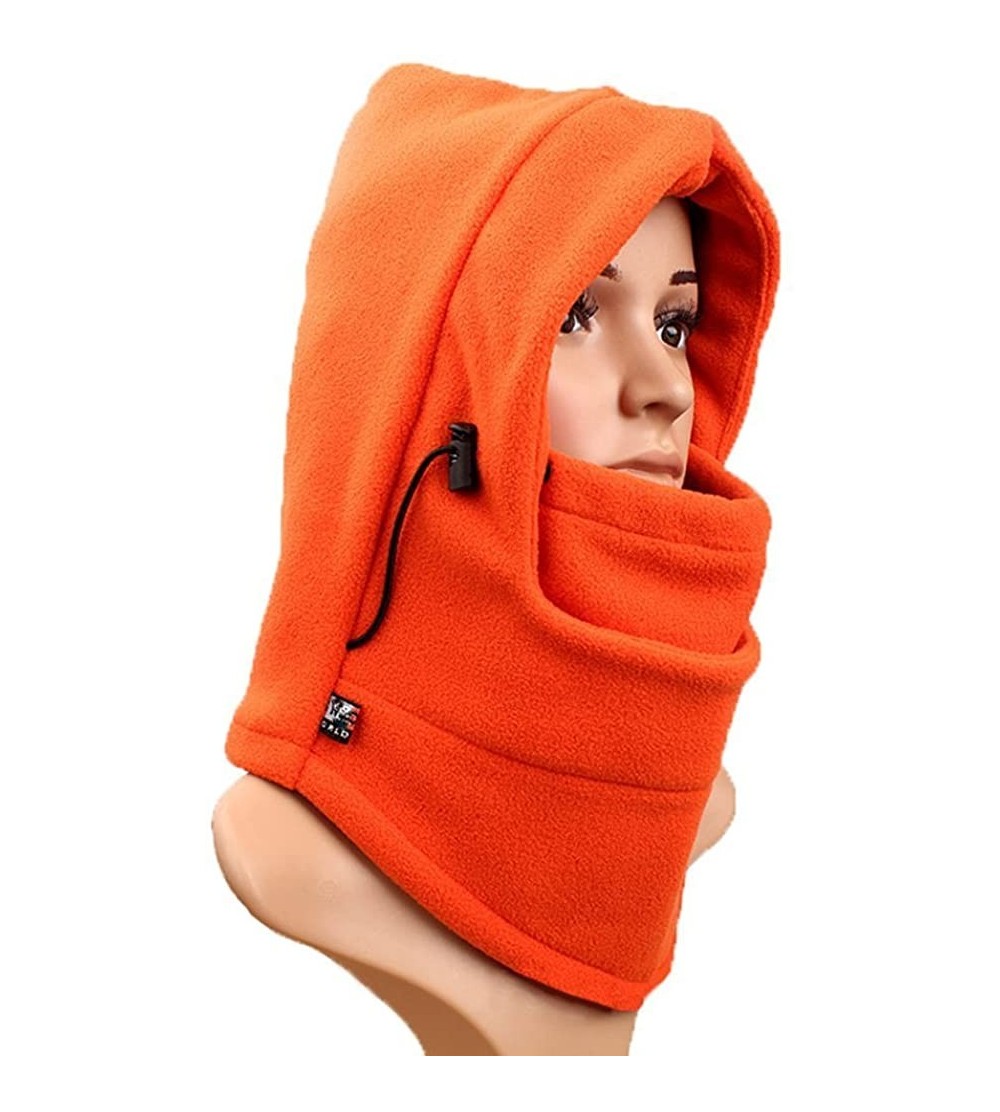 Balaclavas Ascetic Tour Balaclava Hat Winter Warmer Full Face Hat Wind Proof Neck - Orange - CX1274VQCVF $14.58