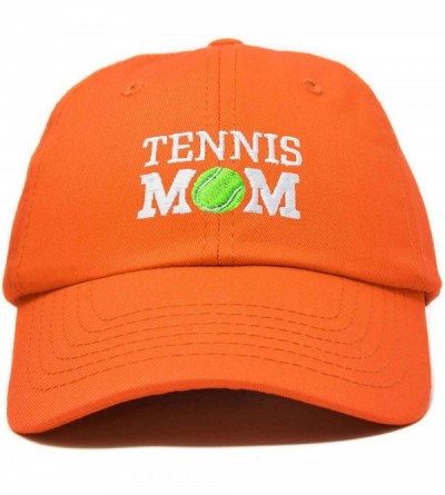Baseball Caps Premium Cap Tennis Mom Hat for Women Hats and Caps - Orange - CM18IOQ88A6 $26.50