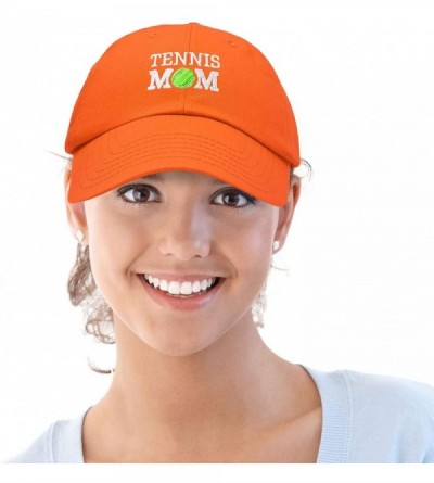 Baseball Caps Premium Cap Tennis Mom Hat for Women Hats and Caps - Orange - CM18IOQ88A6 $10.12