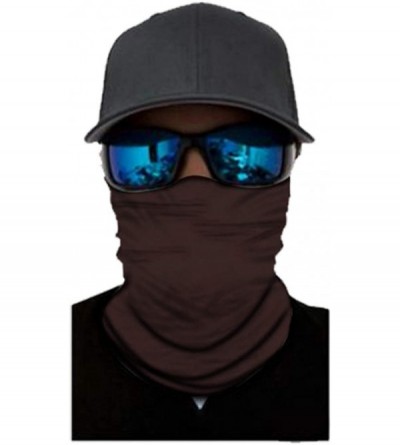 Balaclavas Seamless Unisex Face Bandanas for Dust- Festivals- Outdoors- Sports Men Face Scarf - B-brown - CN197W476RD $16.48