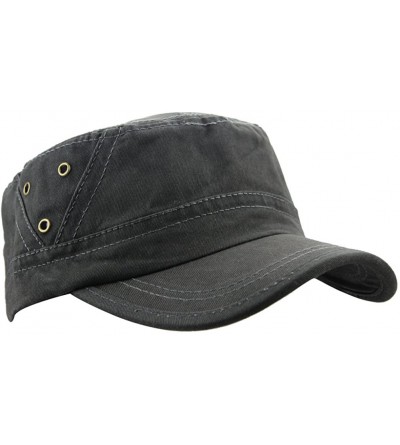 Baseball Caps Mens Cotton Baseball Twill Army Millitary Corps Running Sun Hat Cap Visor Hats - Black - CI12F4PONX7 $18.74