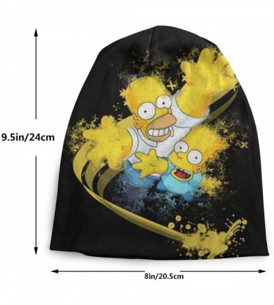 Skullies & Beanies Bart SimpsonSeamless Constellation Professional Childrens Printing - Black5 - CD198C60QIR $22.15