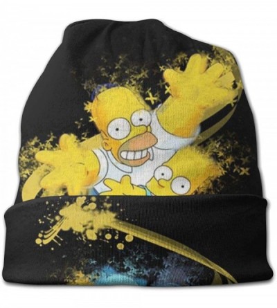 Skullies & Beanies Bart SimpsonSeamless Constellation Professional Childrens Printing - Black5 - CD198C60QIR $22.15