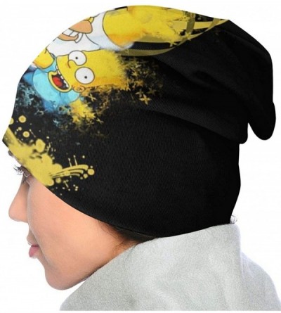 Skullies & Beanies Bart SimpsonSeamless Constellation Professional Childrens Printing - Black5 - CD198C60QIR $22.15