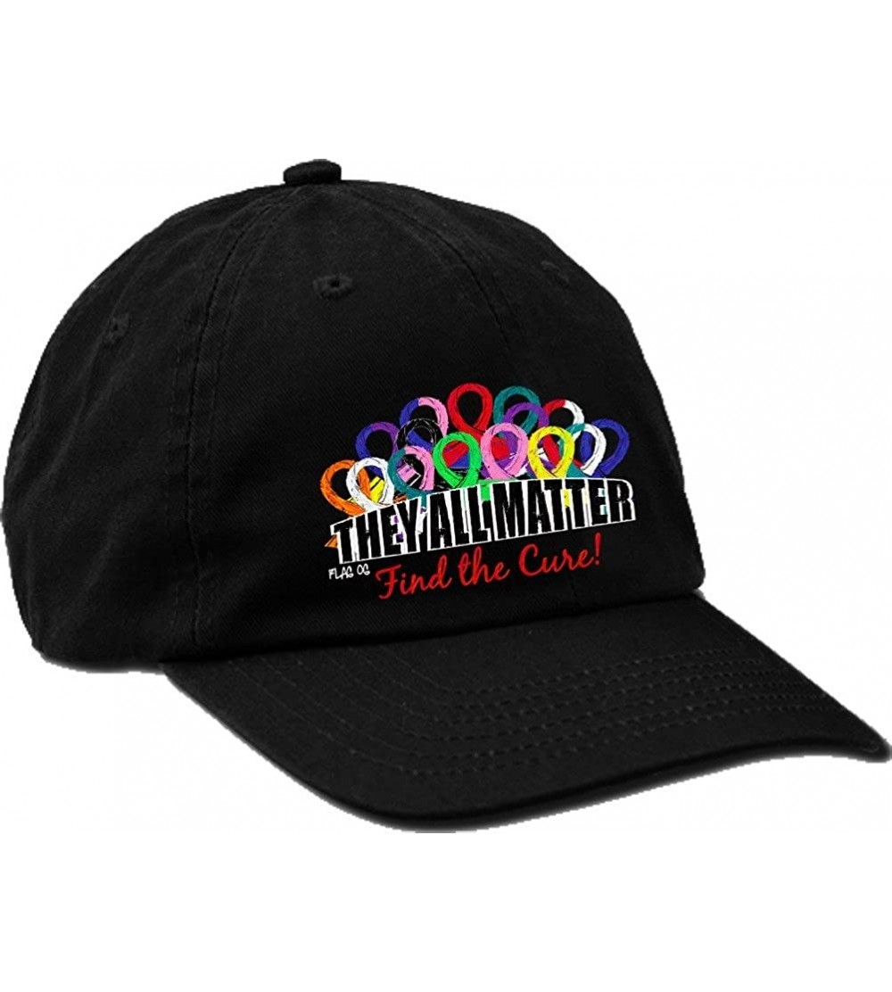 Baseball Caps They All Matter Embroidered Cap - Black - C9128R9PMJB $32.93
