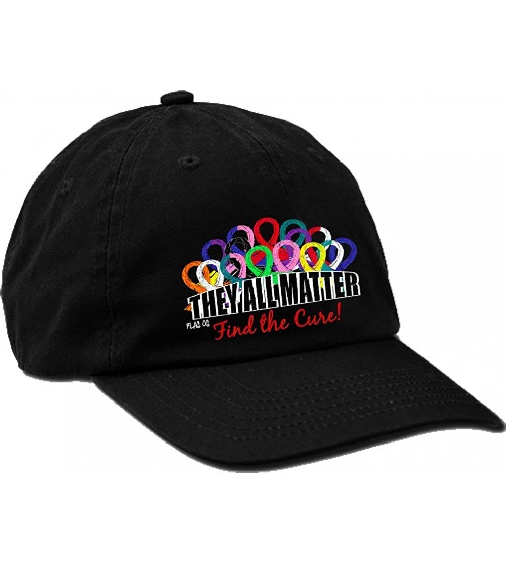 Baseball Caps They All Matter Embroidered Cap - Black - C9128R9PMJB $16.68