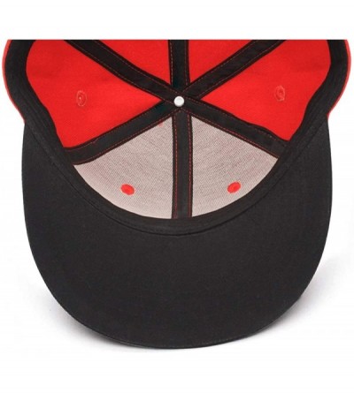 Baseball Caps Unisex Man Baseball Hat Hip Hop Adjustable Mesh Captain-Peterbilt-tiucks-Flat Cap - Red-2 - CM18AH0TWHT $16.64