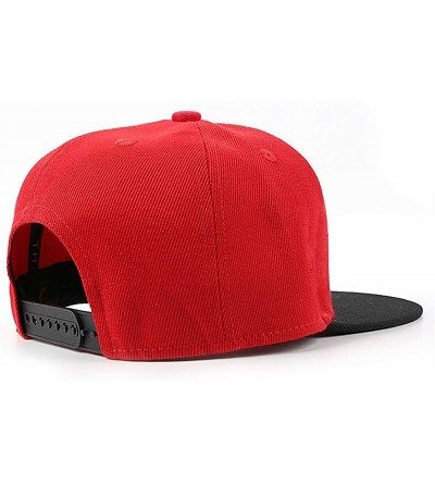 Baseball Caps Unisex Man Baseball Hat Hip Hop Adjustable Mesh Captain-Peterbilt-tiucks-Flat Cap - Red-2 - CM18AH0TWHT $16.64