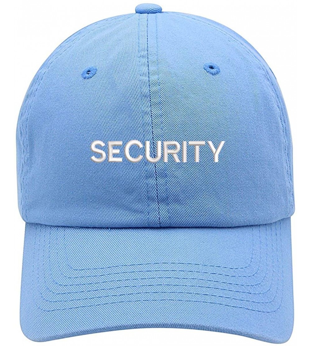 Baseball Caps Security Text Embroidered Low Profile Soft Crown Unisex Baseball Dad Hat - Vc300_babyblue - C418RYNKOAY $17.19