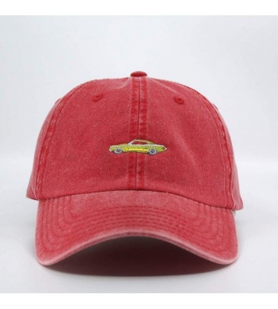 Baseball Caps Vintage Washed Cotton Adjustable Dad Hat Baseball Cap - 70 Red - C012MYHUOJV $13.07