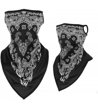 Balaclavas Face Bandana Ear Loops Face Rave Balaclava Scarf Neck Gaiters for Dust Wind Motorcycle Mask Men and Women - CT198O...