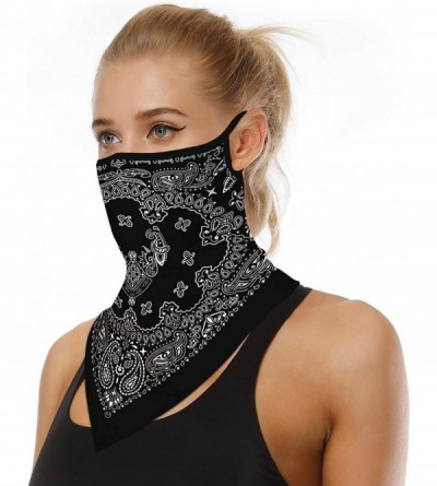 Balaclavas Face Bandana Ear Loops Face Rave Balaclava Scarf Neck Gaiters for Dust Wind Motorcycle Mask Men and Women - CT198O...