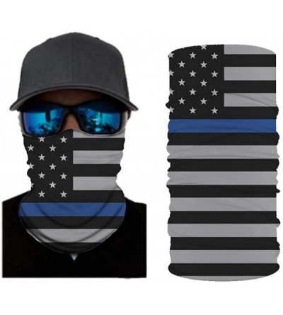 Balaclavas Bandana for Men Women Neck Gaiter Head Wrap Scarf Sun Dust Wind Balaclava Headwear - Patriotic - C7199DX7UUM $12.67