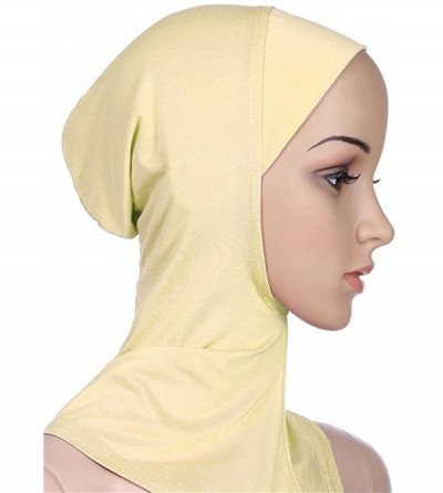 Balaclavas Inner Hijab Modal Cap Bandage Underscarf Also as Face Masks for Protection - Beige - CP128L3L4VD $9.10