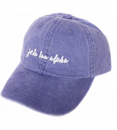 Baseball Caps Zeta Tau Alpha (N) Sorority Baseball Hat Cap Cursive Name Font ZTA - Purple - C218DTZLUO5 $22.32