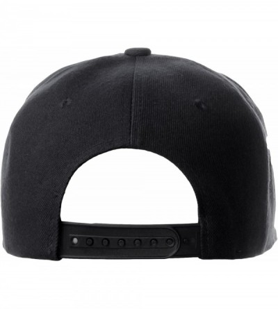 Baseball Caps Classic Snapback Hat Custom A to Z Initial Raised Letters- Black Cap White Black - Initial V - CY18G4RY29Q $15.80