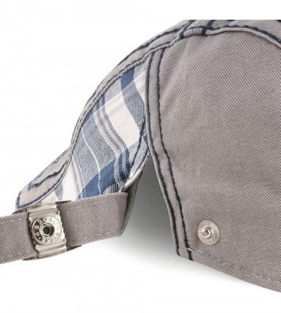 Newsboy Caps Men Beret Hat Cotton Buckle Adjustable Newsboy Hats Cabbie Gatsby Cap - Hat-t4-grey - CG18TA7TTS4 $16.60