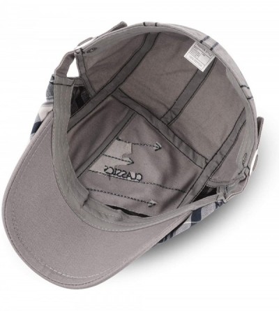 Newsboy Caps Men Beret Hat Cotton Buckle Adjustable Newsboy Hats Cabbie Gatsby Cap - Hat-t4-grey - CG18TA7TTS4 $16.60