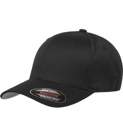 Baseball Caps Unisex Wooly Combed Twill Cap - 6277 - Black - CM11NV51R1J $20.60