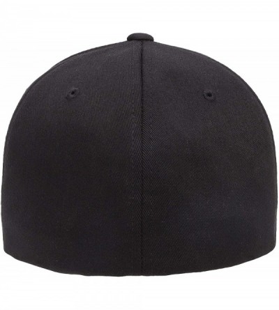 Baseball Caps Unisex Wooly Combed Twill Cap - 6277 - Black - CM11NV51R1J $20.60