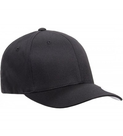 Baseball Caps Unisex Wooly Combed Twill Cap - 6277 - Black - CM11NV51R1J $20.60