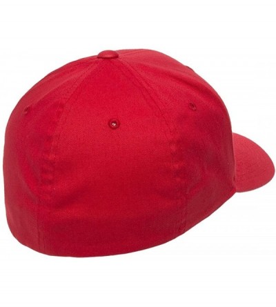 Baseball Caps 3-Pack Premium Original V Cotton Twill Fitted Hat 5001 - Red - CB127J95KJH $39.64